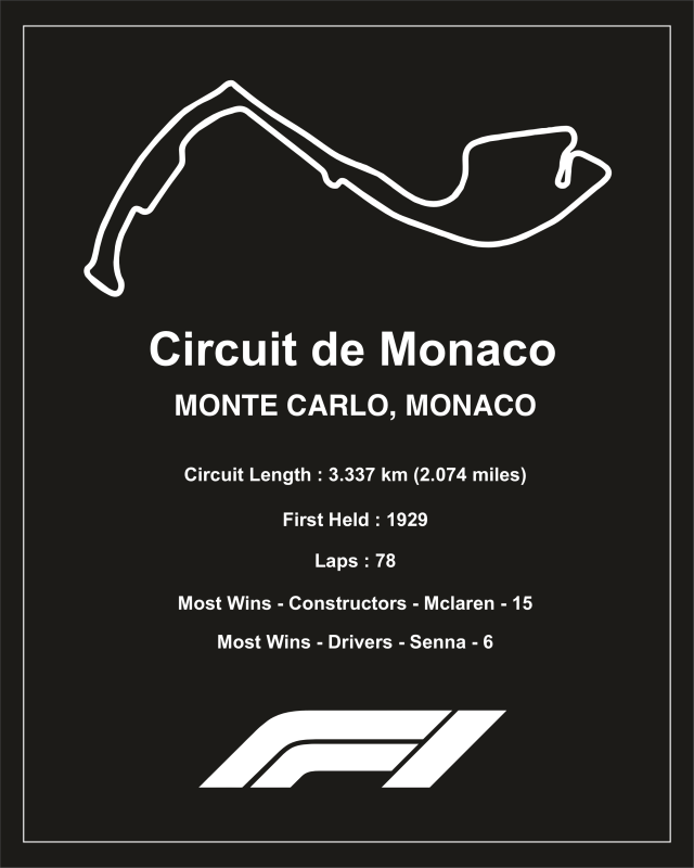 Monaco Wall Art (Black)